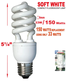 33 Watts (150w Equivalent) Energy Saving Light Bulb - Soft White