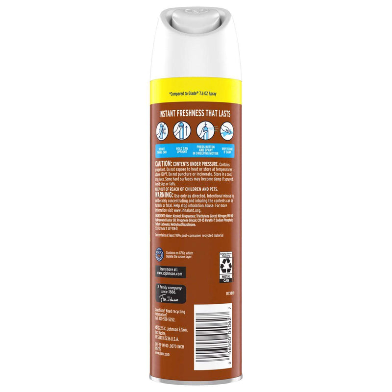 Glade Cashmere Woods Air Freshener Spray, 8.3 oz. (Pack of 3)