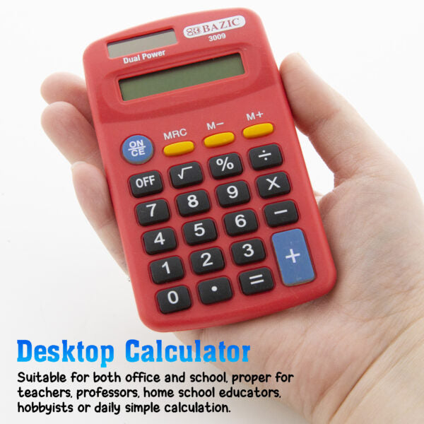 Pocket Size Calculator 8-Digit Dual Power