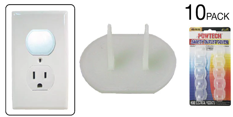 Safety Outlet Cover - Child-Proof Electrical Socket Covers, 10 Pack ...