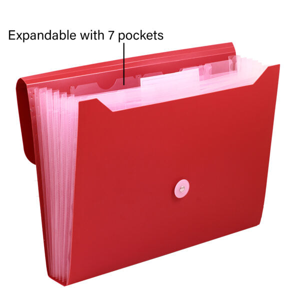 Expanding File Letter Size Poly 7-Pocket
