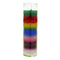 8" Tall Multi Color Candle - 7 Day Prayer Glass Candle Unscented 10oz (Pack of 12)