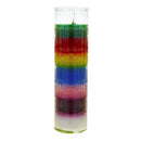 8" Tall Multi Color Candle - 7 Day Prayer Glass Candle Unscented 10oz (Pack of 3)
