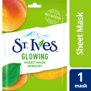 St. Ives Glowing Apricot Sheet Mask, 1 Sheet Mask (Pack of 6)