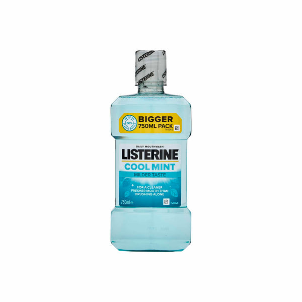 Listerine Cool Mint Milder Taste 0% Alcohol Mouthwash, 25.3oz 750ml