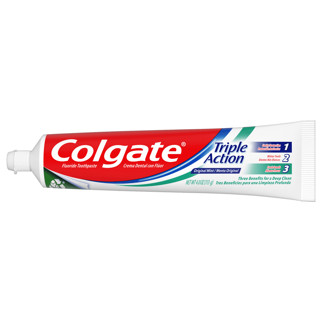 Colgate Triple Action Original Mint Toothpaste, 4.0oz (113g) (Pack of ...