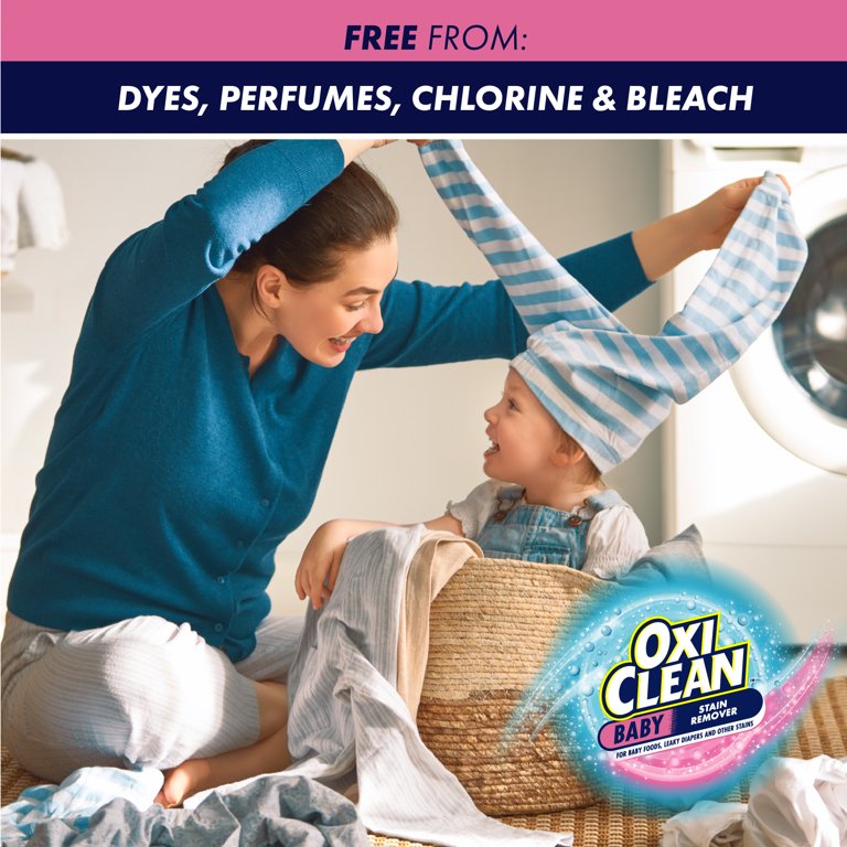 OxiClean Baby Stain Remover, 100% Dye & Chlorine Free Spray, 16 oz. (Pack of 2)