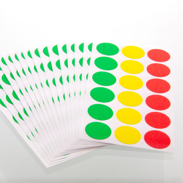 Assorted Color 3/4" Round Label (306/Pack)