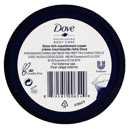 Dove Nourishing Body Care Rich Nourishment Cream, 150ml (Pack of 6)