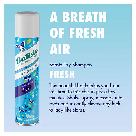 Batiste Fresh Dry Shampoo - Light & Breezy, 6.73 fl oz. (Pack of 2)