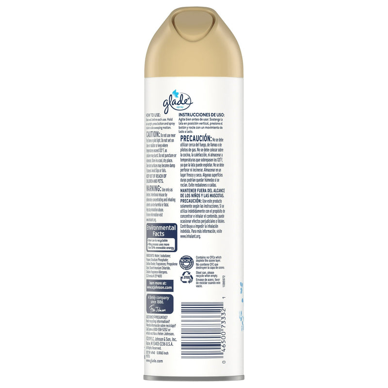 Glade Spray Clean Linen Air Freshener, 8 oz (Pack of 3)