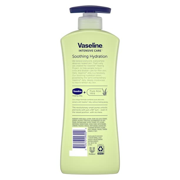 Vaseline Intensive Care Soothing Hydration Lotion, 20.3oz (600ml) (Pack of 2)