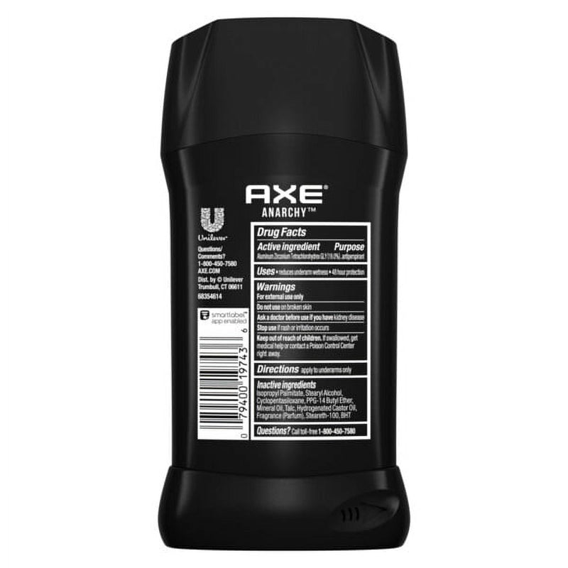 Axe Anarchy 48 Hour Anti Sweat Antiperspirant Stick 2.7oz (Pack of 3)