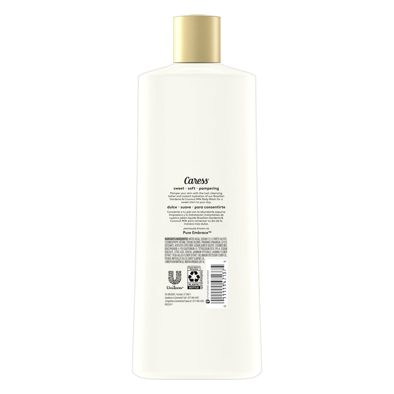 Caress Brazilian Gardenia & Coconut Milk Body Wash, 18 oz.