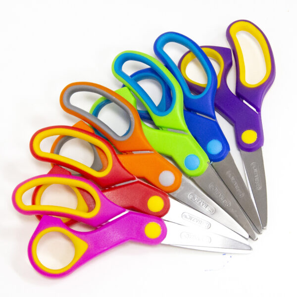 School Scissors 5" Pointed Tip Soft Grip