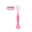 1 Razor + 2 Cartridges x Modess Sensitive Extreme 5 Blade Disposable Razors Pink