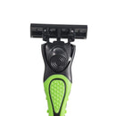 1 Razor + 4 Cartridges x Smooth Touch Triple Nano Blade Lubricated Razors Green