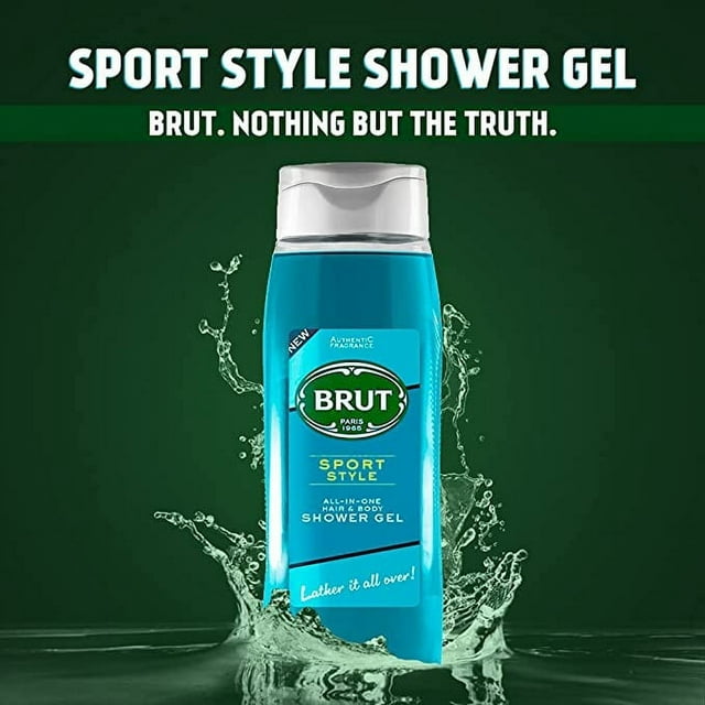 Brut Sport Style All-in-One Hair & Body Shower Gel, 16.9oz (Pack of 6)