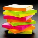 Stick On Notes 3" X 3" 40 Ct. (4/Pack) Neon