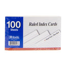 Ruled White Index Card 3" X 5" 100 Ct.