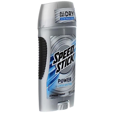 Speed Stick Power Unscented 24 Hour Protection Deodorant, 3 oz.