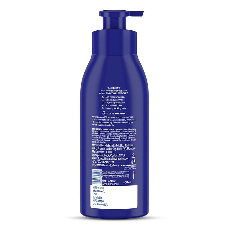 Nivea 5-in-1 Nourishing Body Lotion - Body Milk, 13.5oz (400ml) (Pack of 3)