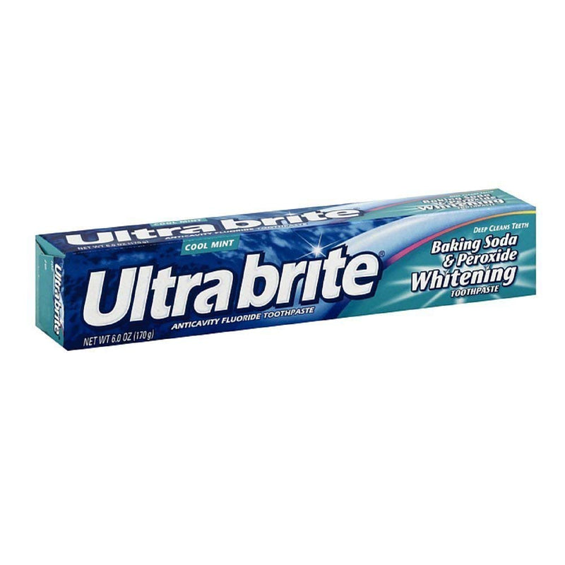 Ultra Brite Baking Soda & Peroxide Whitening Toothpaste, 6oz (170g) (Pack of 3)