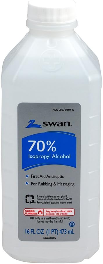 Swan 70% Isopropyl Alcohol First Aid Antiseptic, 16oz. (473ml)