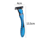 1 Razor + 12 Cartridges x Smooth Touch Triple Nano Blade Lubricated Razors Blue
