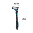 3 Count x Smooth Touch 6 Blade Lubricated Razors for Sensitive Skin (Blue)