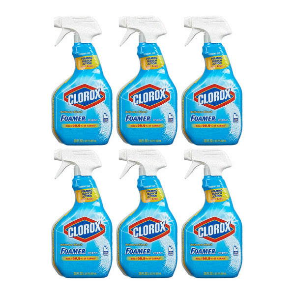 Clorox Bathroom Foamer Spray with Bleach - Original, 30 oz (Pack of 6)