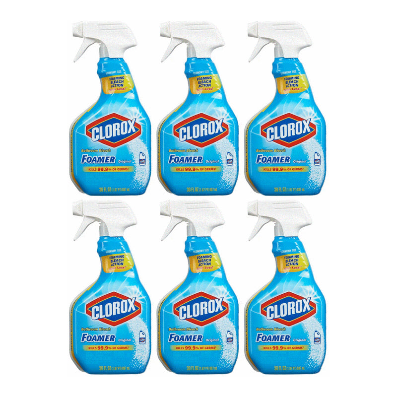 Clorox Bathroom Foamer Spray with Bleach - Original, 30 oz (Pack of 6)