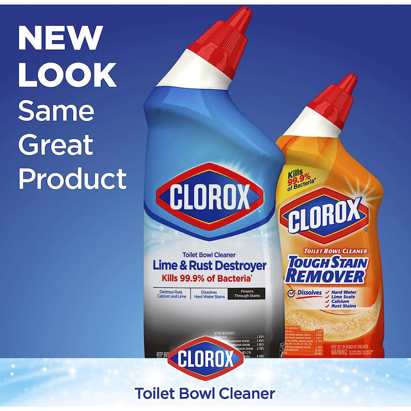 Clorox Toilet Bowl Cleaner Lime & Rust Destroyer - Unscented 24 Oz. (Pack of 12)