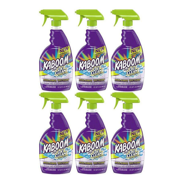 Kaboom Bathroom Cleaner With OxiClean Stain Fighters, 32oz (Pack of 6)