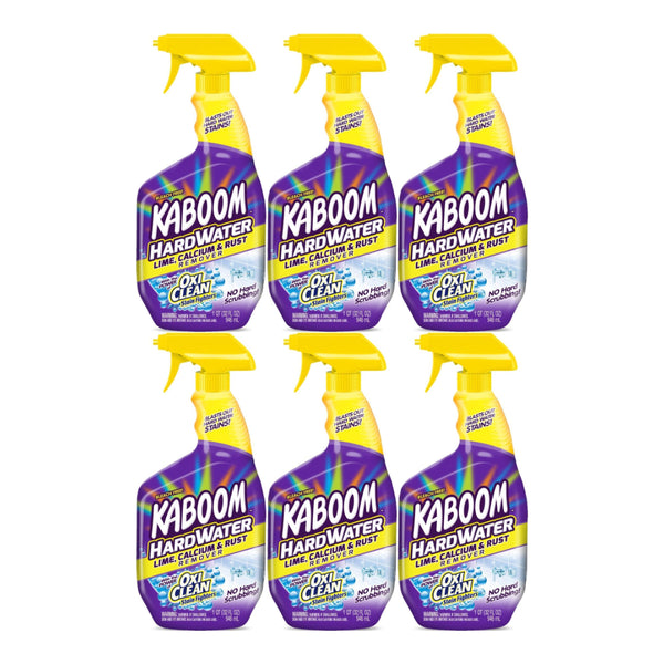 Kaboom Hardwater Lime, Calcium & Rust Remover with Oxi Clean, 32 oz (Pack of 6)