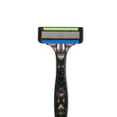 4 Count x Smooth Touch 5 Blade Lubricated Razors for Sensitive Skin (Blue)