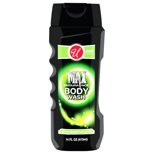 Max Endurance Body Wash with Moisturizers For Men, 14oz (413ml)