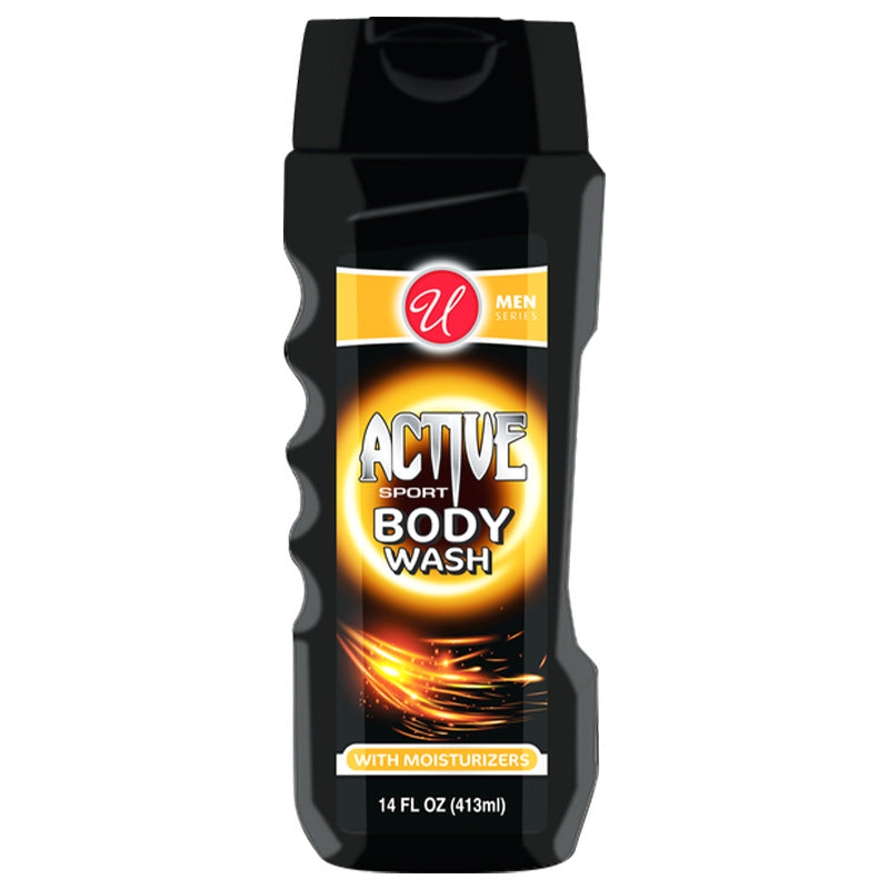Active Sport Body Wash with Moisturizers For Men, 14oz (413ml)