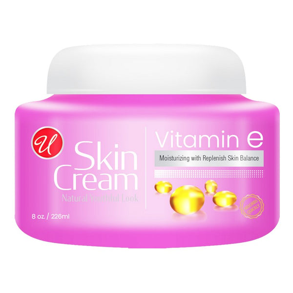 Vitamin E Skin Cream - Natural Youthful Look, 8oz. (226ml)