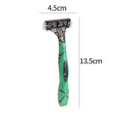 4 Count x Smooth Touch 5 Blade Lubricated Razors for Sensitive Skin (Green)