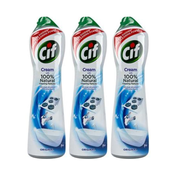Cif Original Cream With 100% Natural Cleaning Particles, 250ml (Pack of 3)