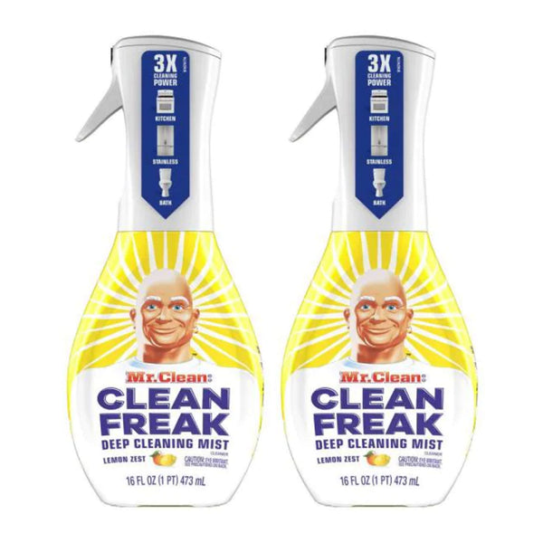 Mr. Clean Clean Freak Deep Cleaning Mist Spray, Lemon Zest, 16 oz. (Pack of 2)