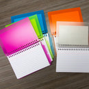 Ruled White Index Card, View Poly Spiral Bound w/ 2-Tab Divider 3" x 5" 50 Ct.