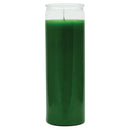 8" Tall Green Candle 7 Day Green Prayer Glass Candle Unscented 10oz