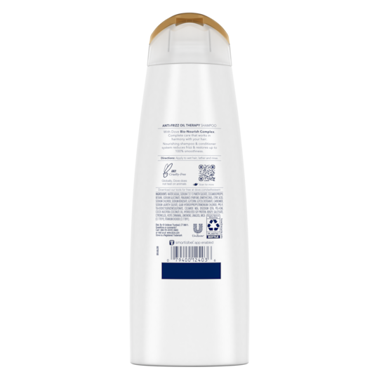 Dove Anti-Frizz Therapy Shampoo For Dry, Frizzy Hair, 250ml