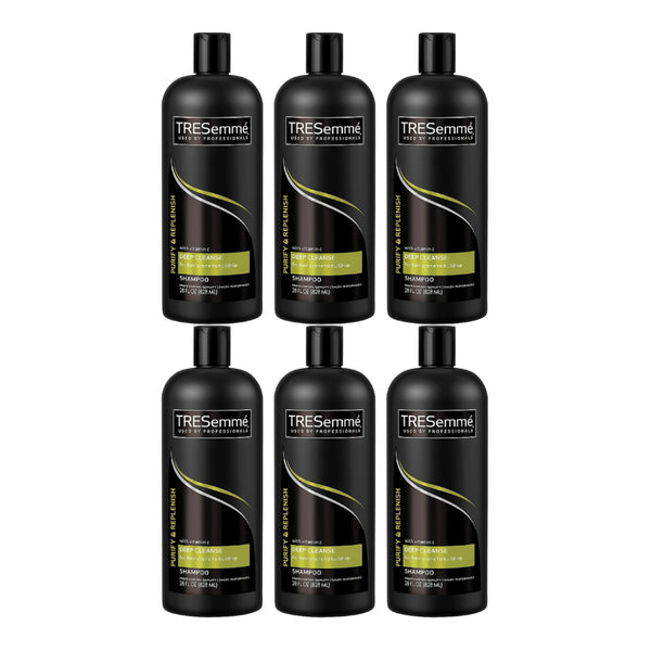 Tresemme Purify & Replenish Deep Cleanse Shampoo, 28 fl oz. (Pack of 6)