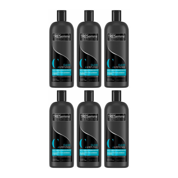 Tresemme Clean & Replenish Shampoo, 28 fl oz. (Pack of 6)