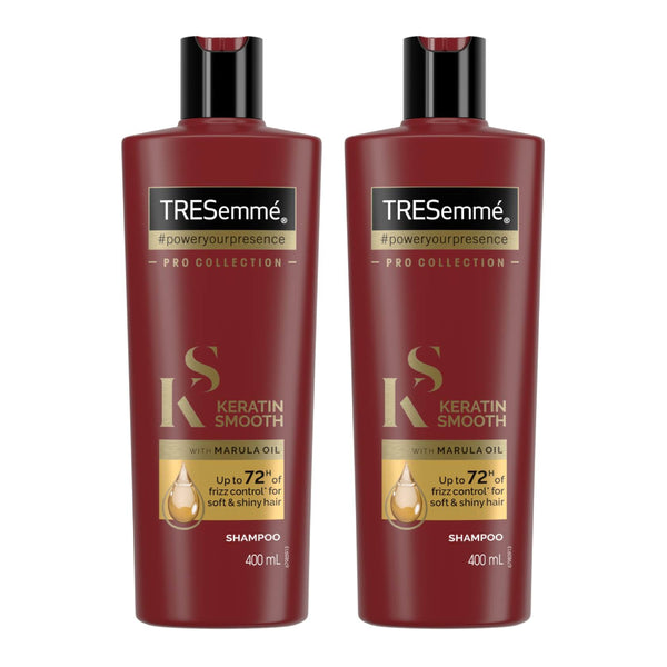 TRESemmé Keratin Smooth w/ Marula Oil Shampoo, 400ml (Pack of 2)