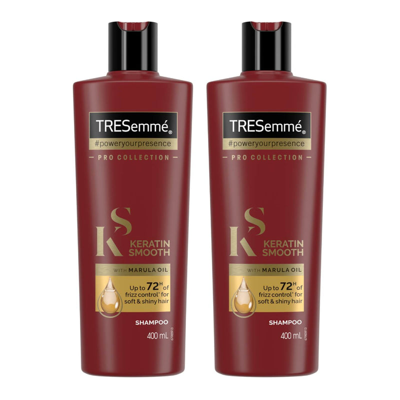 TRESemmé Keratin Smooth w/ Marula Oil Shampoo, 400ml (Pack of 2)