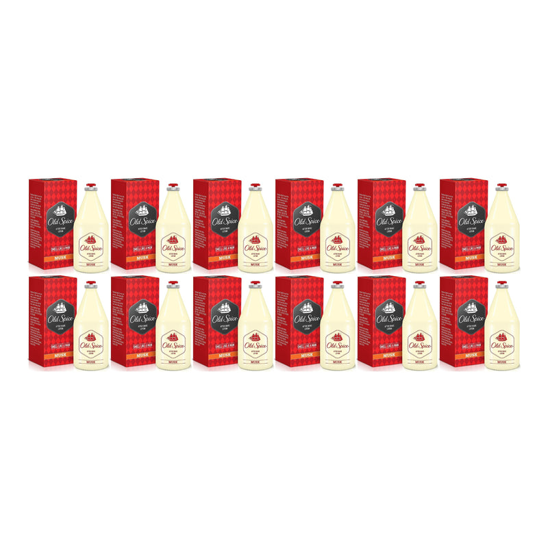 Old Spice After Shave Lotion Musk Scent, 50ml (Pack of 12)